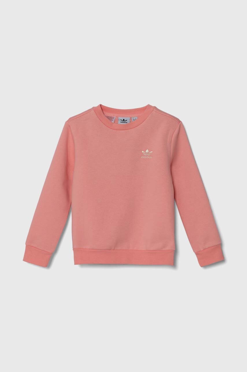 Дитяча кофта adidas Originals CREW колір рожевий з аплікацією IX5299