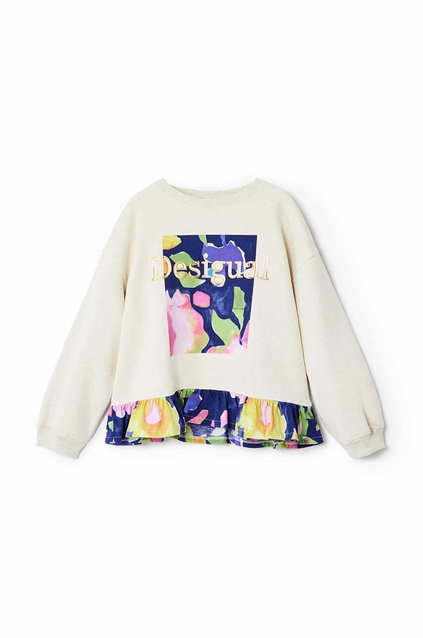 Детская кофта Desigual цвет белый с принтом 24WGSK06
