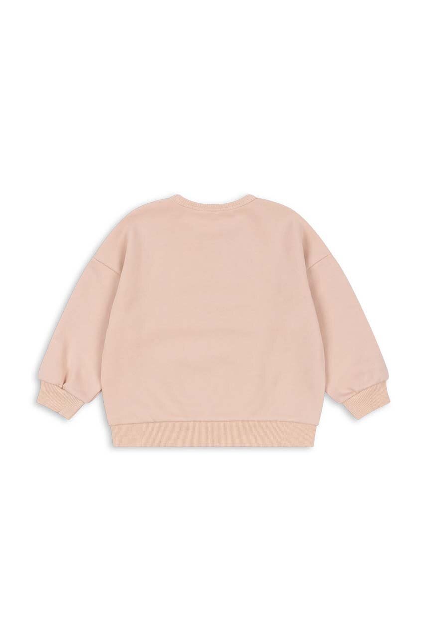 Дитяча кофта Konges Sløjd LOU GLITTER SWEATSHIRT OCS колір бежевий з принтом KS101562