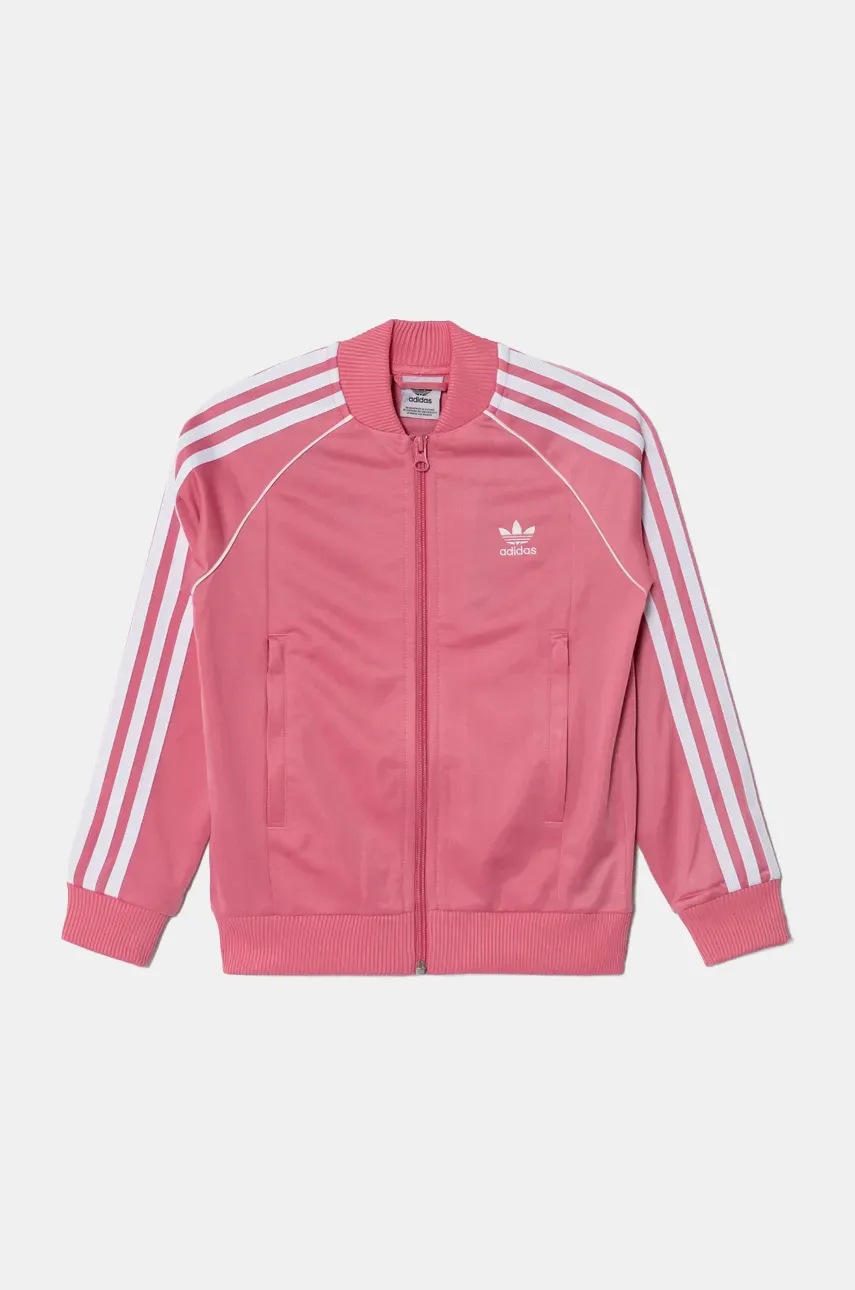 

Детски суичър adidas Originals SST TRACK TOP в розово с апликация IY7451, Розов
