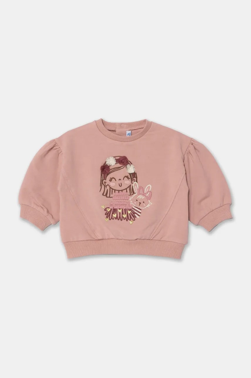 Mayoral bluza bebe culoarea roz, cu imprimeu, 2476