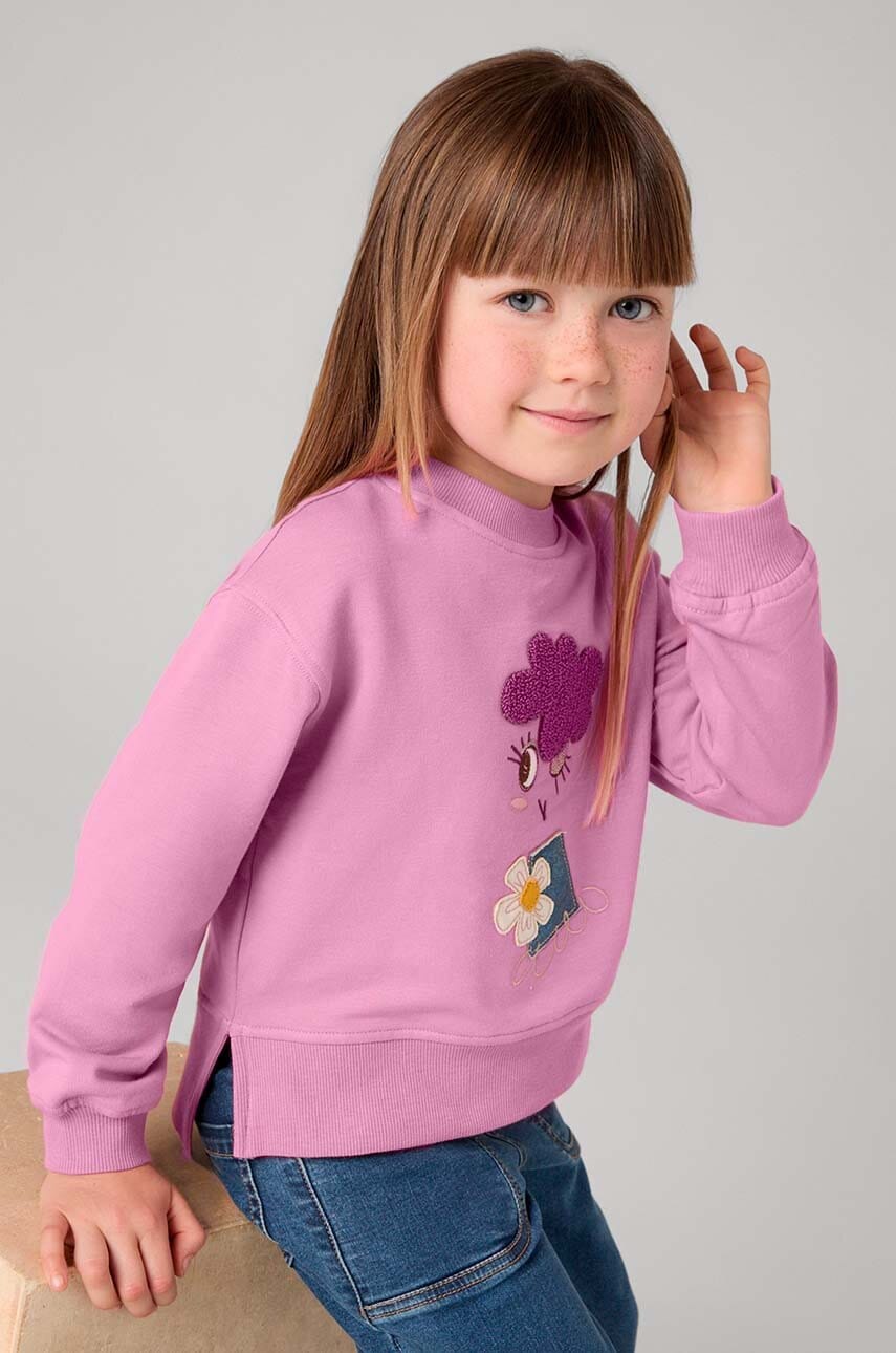 Mayoral bluza copii culoarea roz, cu imprimeu, 4482 Mayoral bluza copii culoarea roz, cu imprimeu, 4482