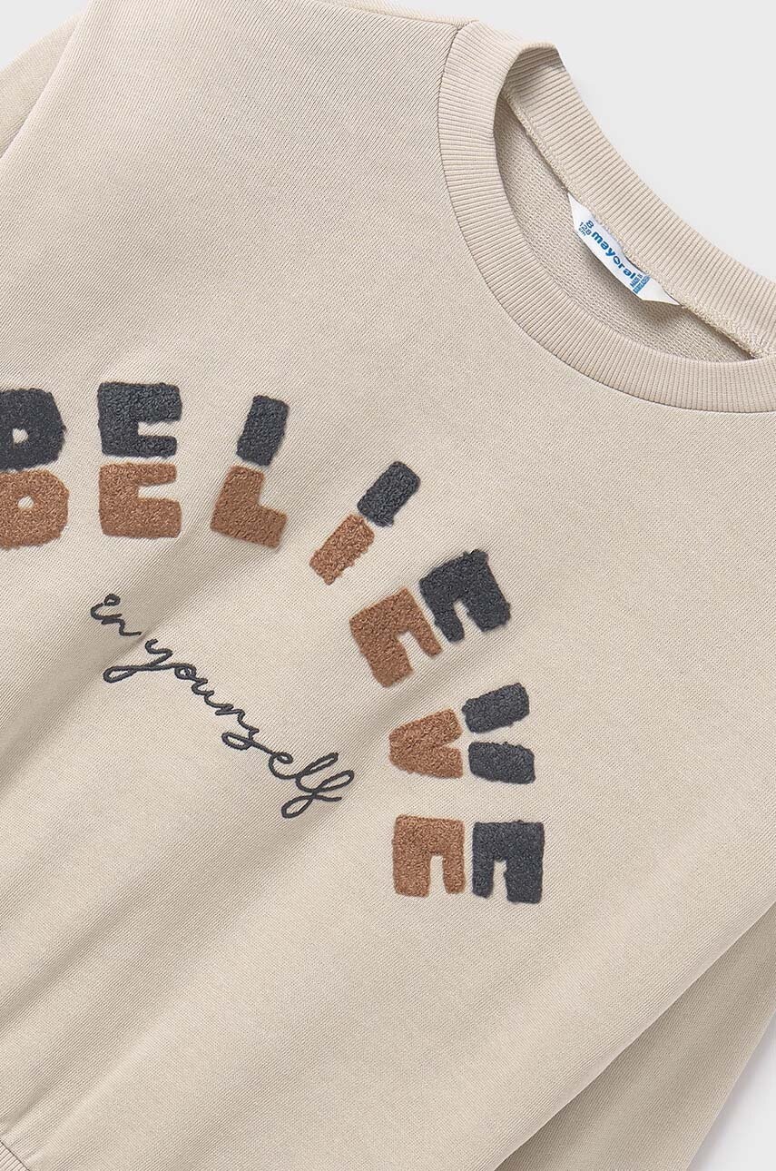 Дитяча кофта Mayoral колір бежевий з принтом 7468 в Тернополі Дитяча кофта Mayoral колір бежевий з принтом 7468 в Тернополі