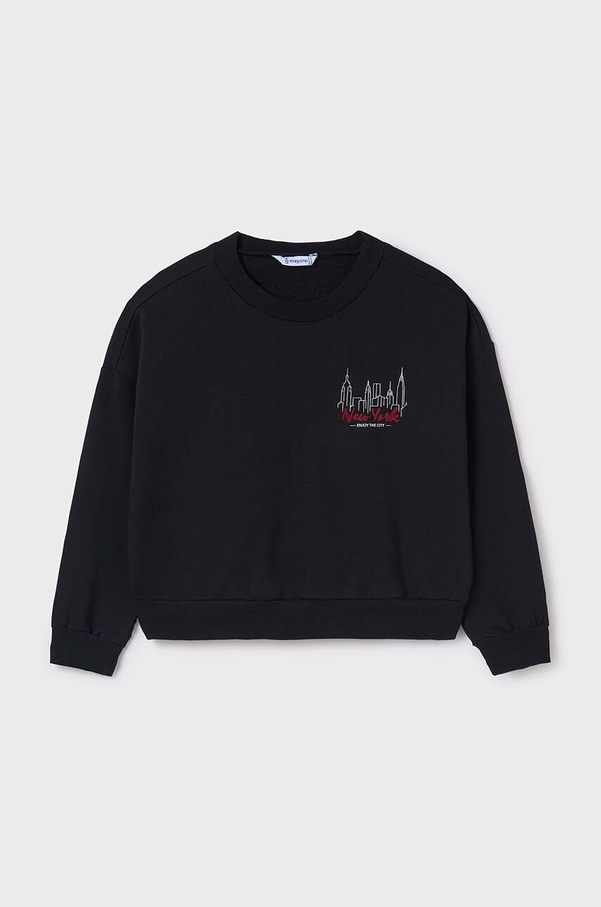 Mayoral bluza copii culoarea negru, cu imprimeu, 7470