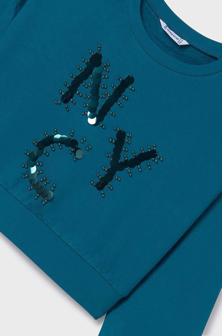 Дитяча кофта Mayoral колір зелений з аплікацією 7472 в Тернополі Дитяча кофта Mayoral колір зелений з аплікацією 7472 в Тернополі