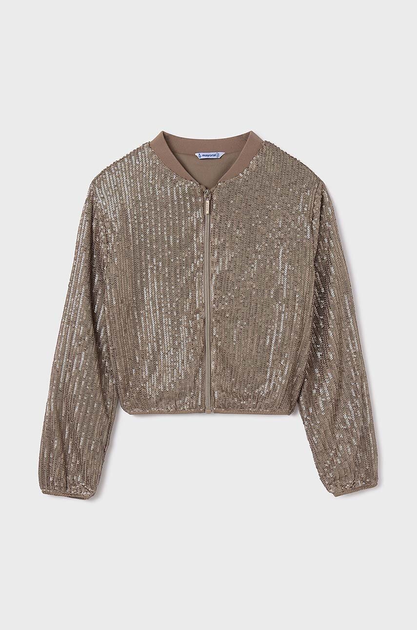 Детская кофта Mayoral цвет золотой однотонная 7474 Детская кофта Mayoral цвет золотой однотонная 7474