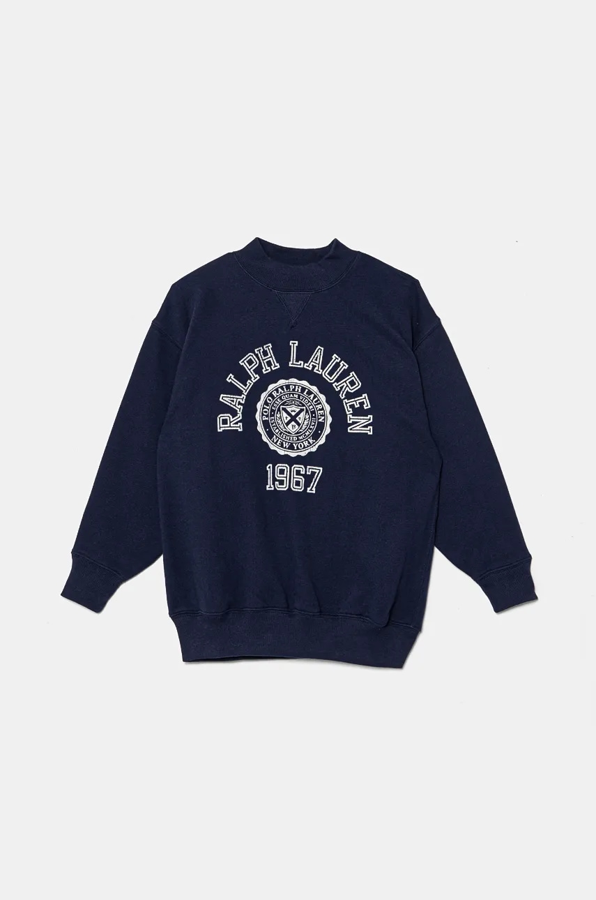 Levně Dětská mikina Polo Ralph Lauren tmavomodrá barva, s potiskem, 313950968001