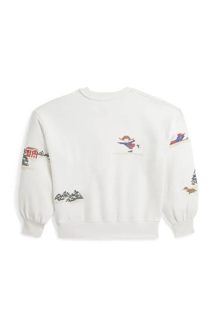 Детская хлопковая кофта Polo Ralph Lauren цвет бежевый узор 313952129001 Детская хлопковая кофта Polo Ralph Lauren цвет бежевый узор 313952129001