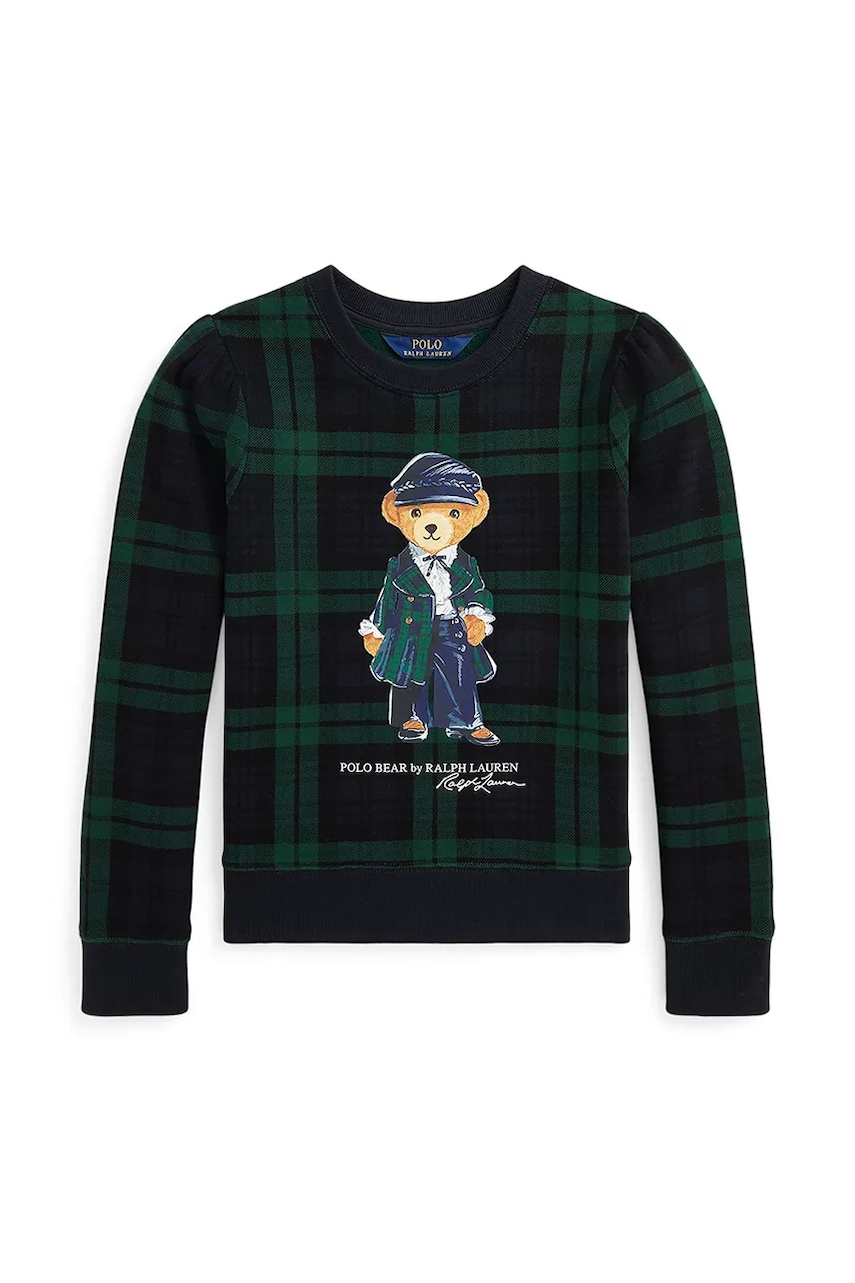 Levně Dětská mikina Polo Ralph Lauren černá barva, vzorovaná, 313952154001