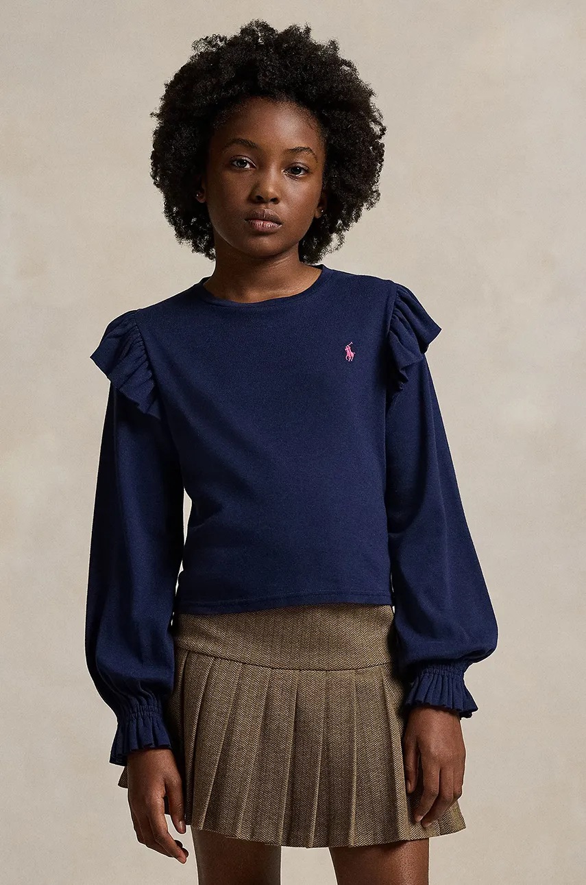 

Детски суичър Polo Ralph Lauren в тъмносиньо с изчистен дизайн 313963049001, Тъмносин