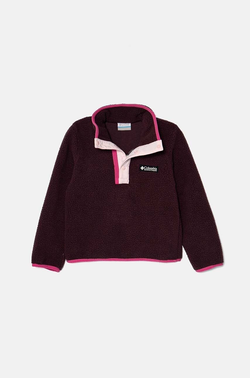 Columbia hanorac polar pentru copii Helvetia culoarea bordo, neted, 2087831 Columbia hanorac polar pentru copii Helvetia culoarea bordo, neted, 2087831