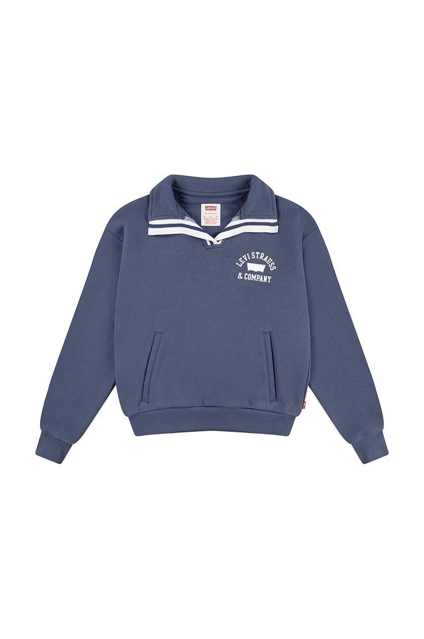 Levi's bluza copii COLLEGIATE LS COLLAR TOP cu imprimeu, 4EL070 Levi's bluza copii COLLEGIATE LS COLLAR TOP cu imprimeu, 4EL070