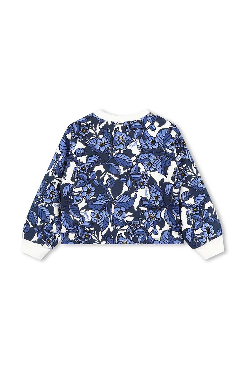 Детская хлопковая кофта Kenzo Kids цвет синий узор K60695