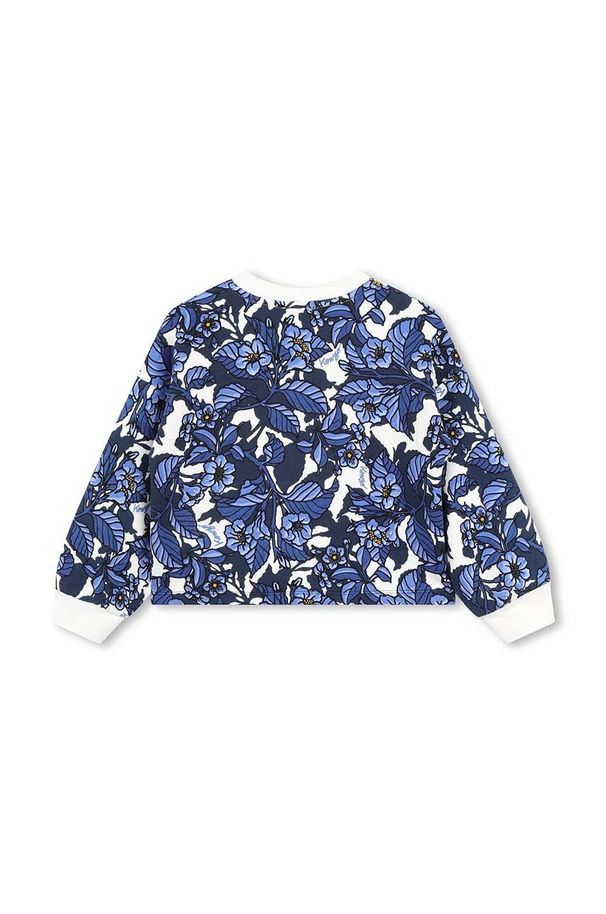 Дитяча бавовняна кофта Kenzo Kids колір синій візерунок K60695 Дитяча бавовняна кофта Kenzo Kids колір синій візерунок K60695