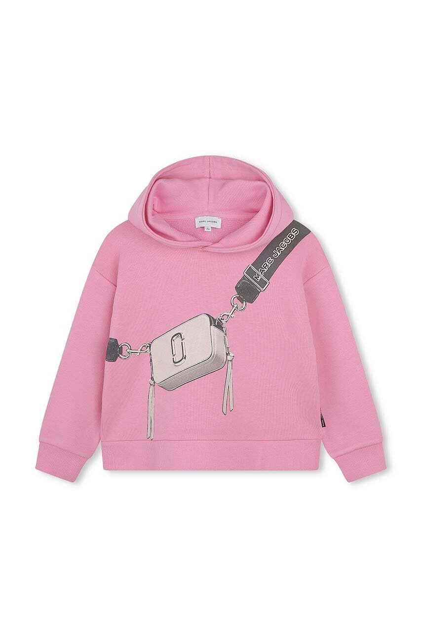 

Детски суичър Marc Jacobs в розово с качулка с принт W60296.G, Розов