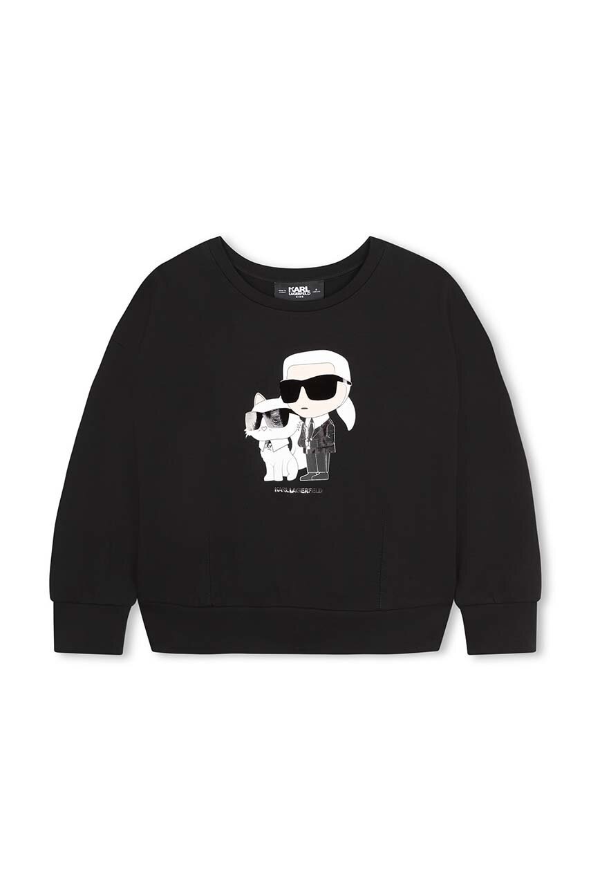 

Детски суичър Karl Lagerfeld в черно с апликация Z30225, Черен