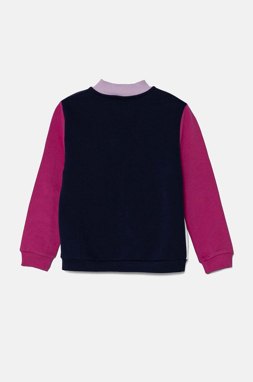 Детская хлопковая кофта United Colors of Benetton цвет фиолетовый с принтом 3J70G5037 Детская хлопковая кофта United Colors of Benetton цвет фиолетовый с принтом 3J70G5037