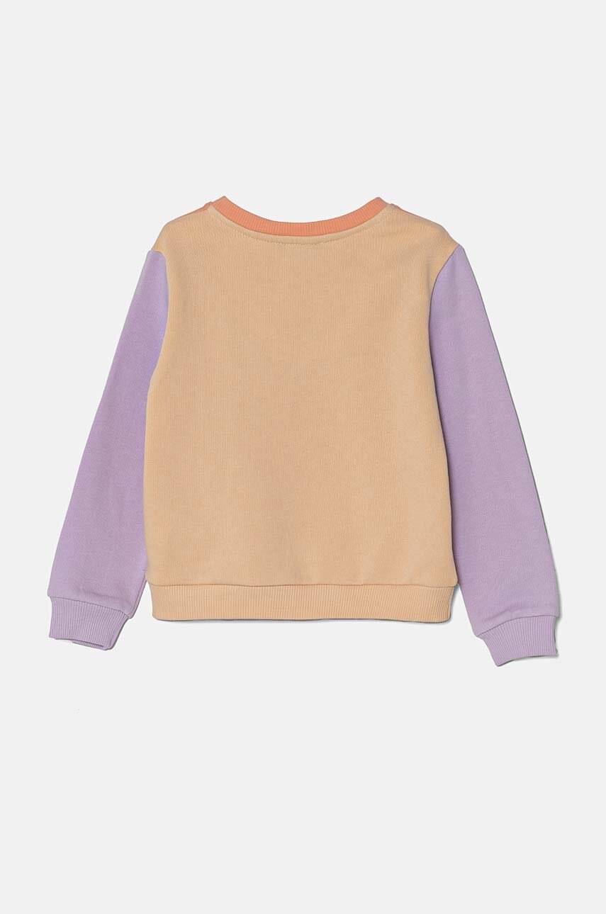 Детская хлопковая кофта United Colors of Benetton цвет оранжевый с аппликацией 3J70G10F8