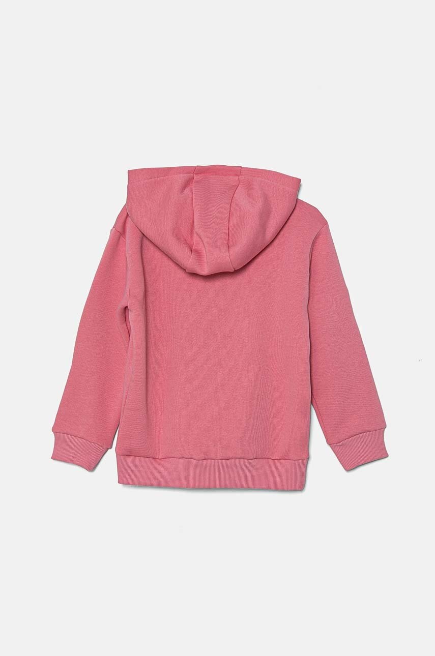 Дитяча кофта Lacoste колір рожевий з капюшоном однотонна SJ5292