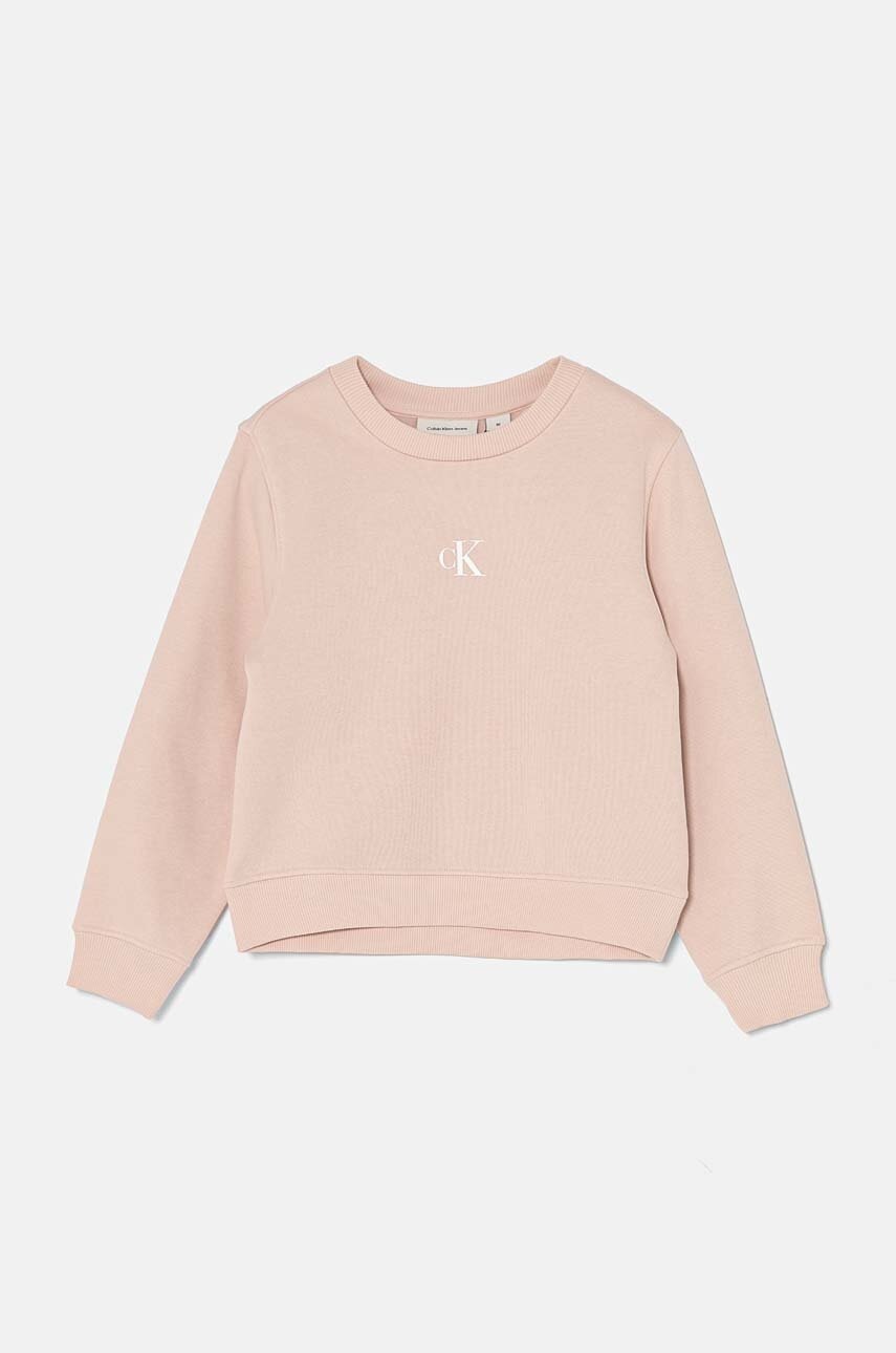 Детская кофта Calvin Klein Jeans цвет розовый с аппликацией IG0IG02639