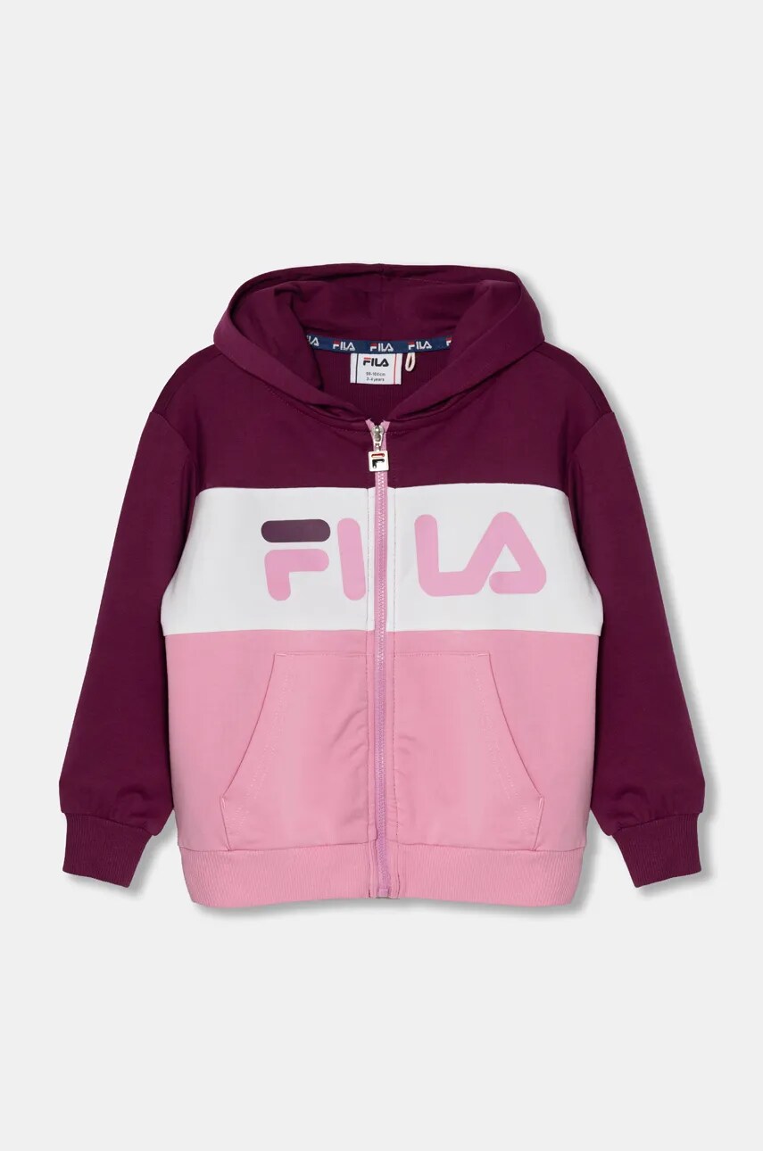 Fila bluza copii BAAR-EBENHAUSEN culoarea roz, cu glugă, modelator, FAK0203