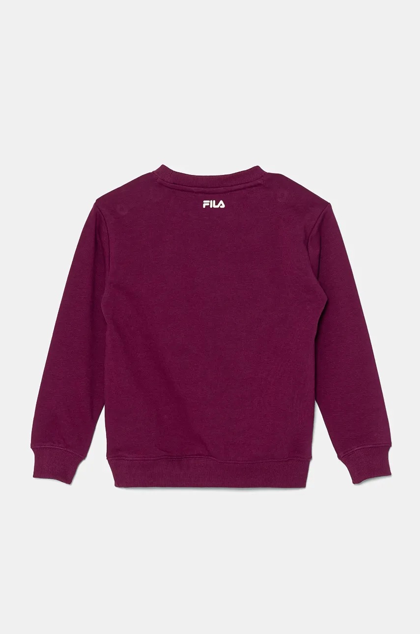Дитяча кофта Fila LIETH колір фіолетовий з принтом FAK0372