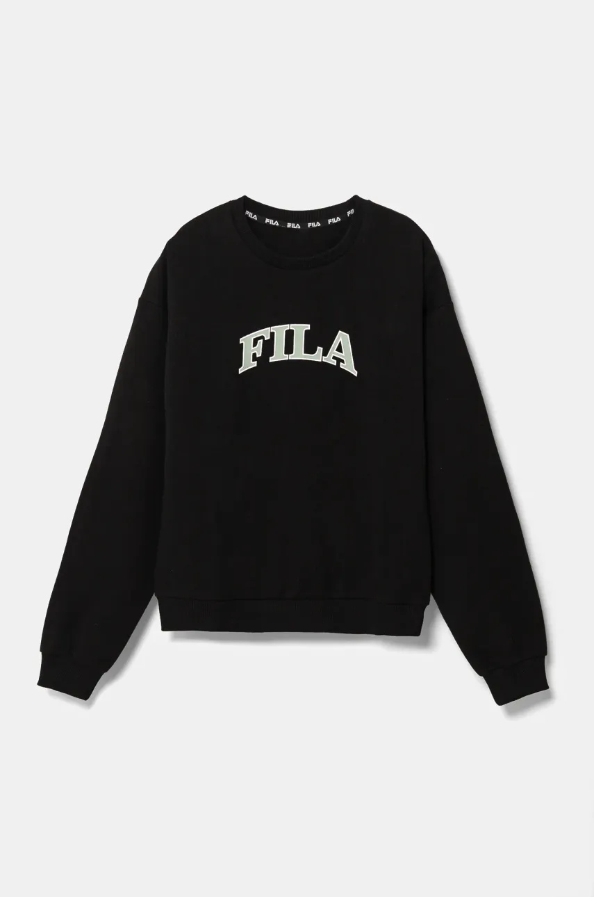 Fila bluză LOLLAR culoarea negru, cu imprimeu, FAT0579