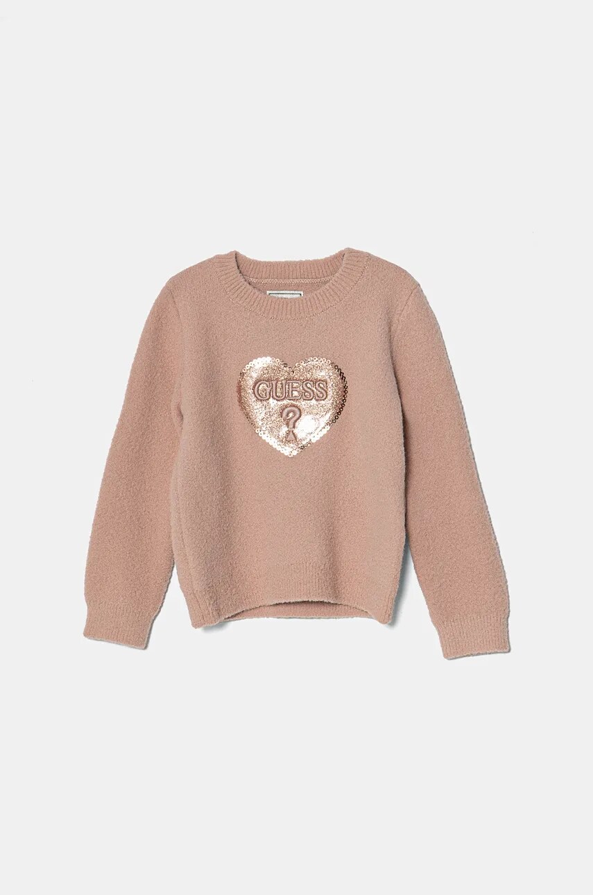 Levně Dětský svetr Guess růžová barva, K4BR02 Z3220