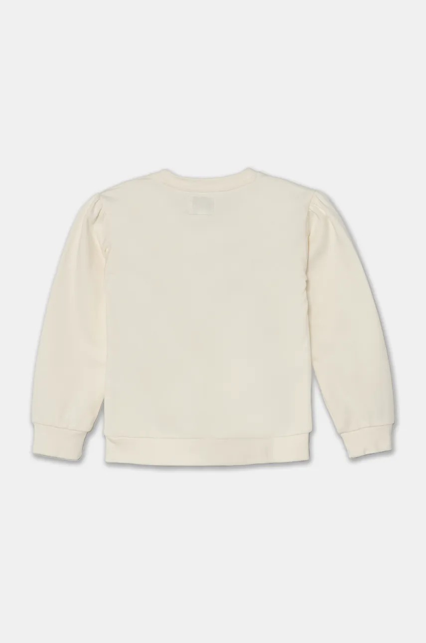 Дитяча бавовняна кофта Guess колір бежевий з аплікацією K4BQ03 KAX73