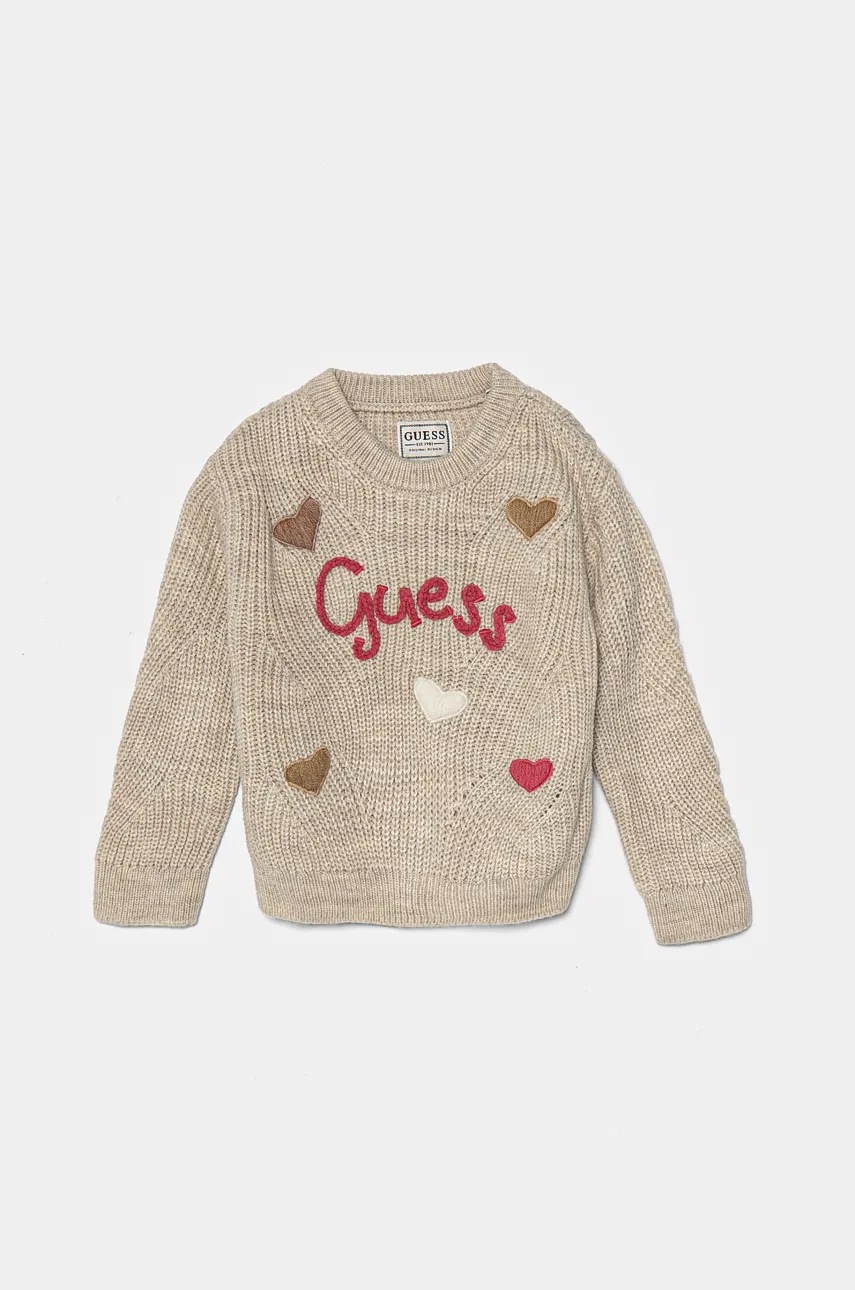 

Детски пуловер Guess в бежово K4BR01 Z3IC0, Бежов