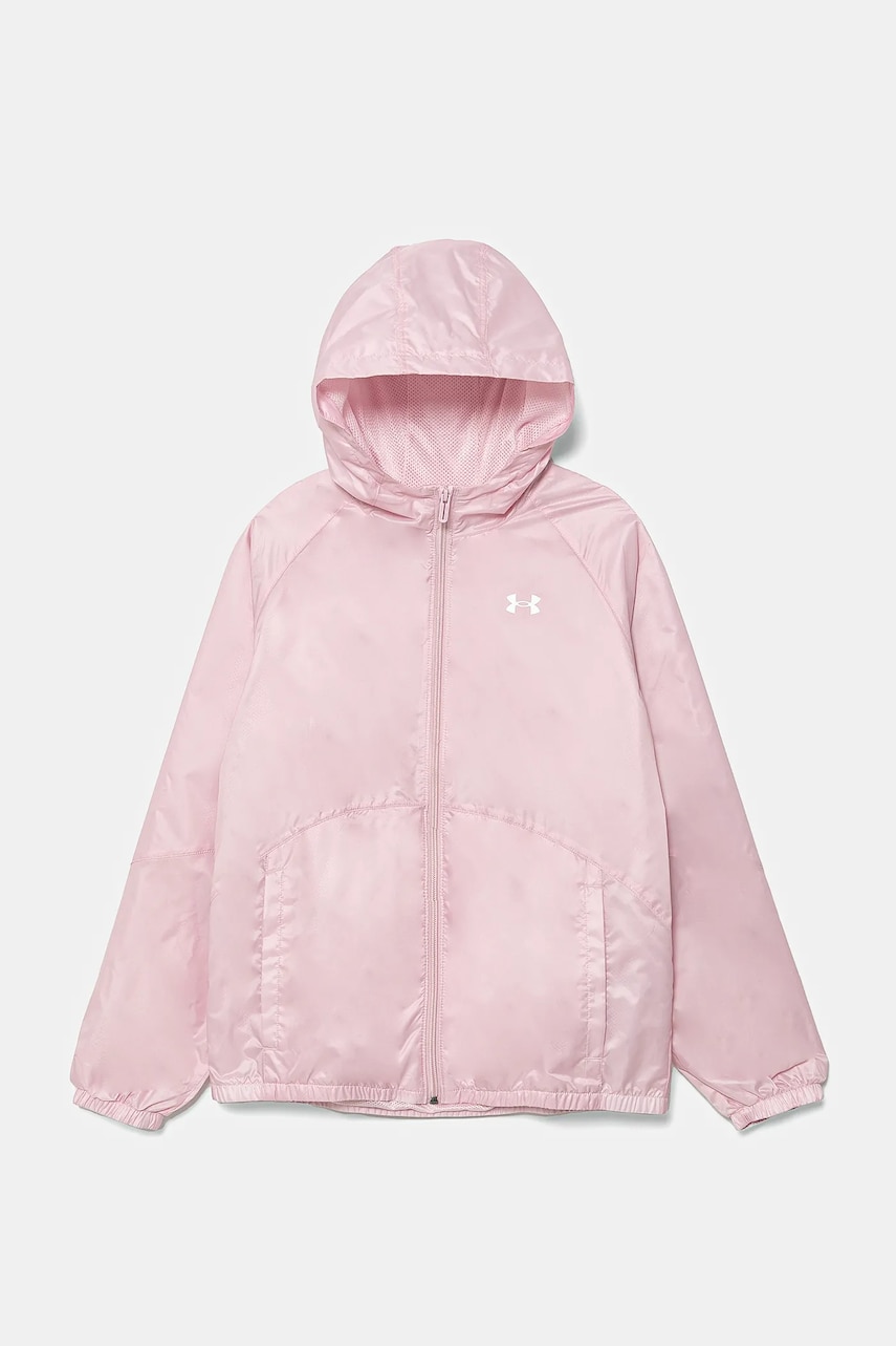 Under Armour geaca copii SPORT WINDBREAKER JKT culoarea roz, 1384206 Under Armour geaca copii SPORT WINDBREAKER JKT culoarea roz, 1384206
