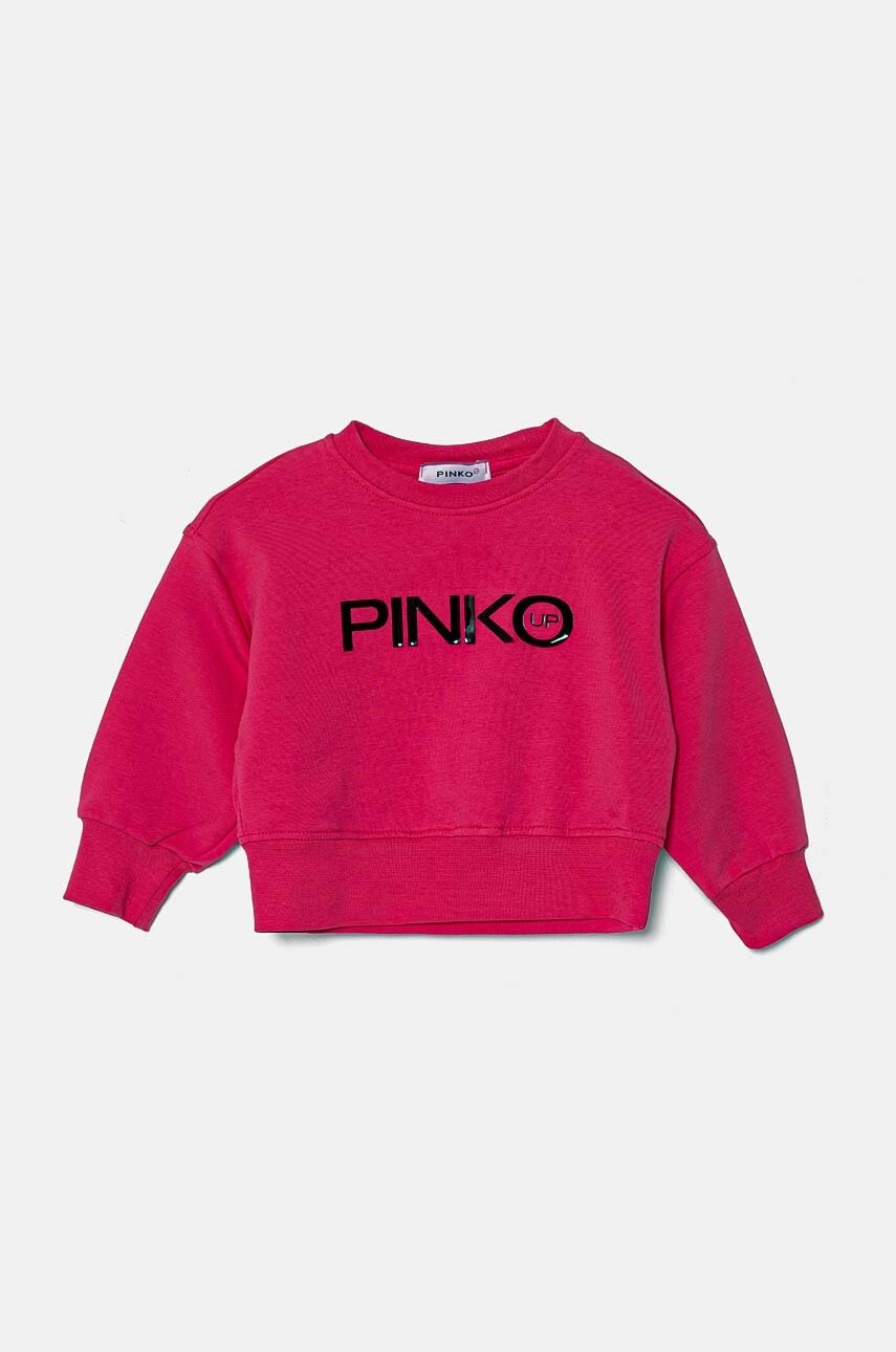 

Детски суичър Pinko Up в розово с принт F4PIBGSW183, Розов