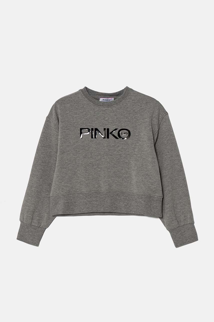 

Детски суичър Pinko Up в сиво с принт F4PIJGSW090, Сив