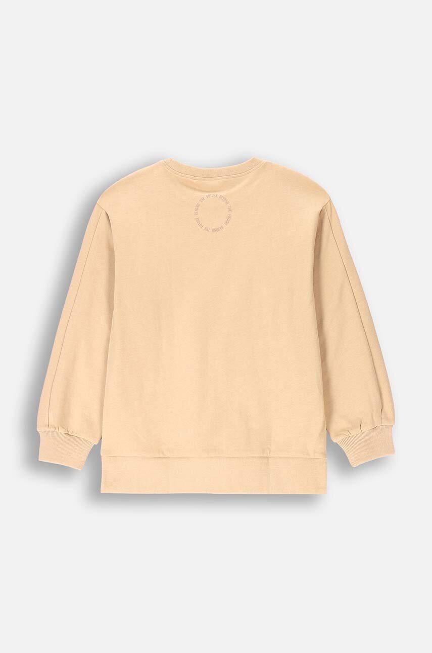 Детская хлопковая кофта Coccodrillo цвет бежевый однотонная EVERYDAY GIRL Детская хлопковая кофта Coccodrillo цвет бежевый однотонная EVERYDAY GIRL