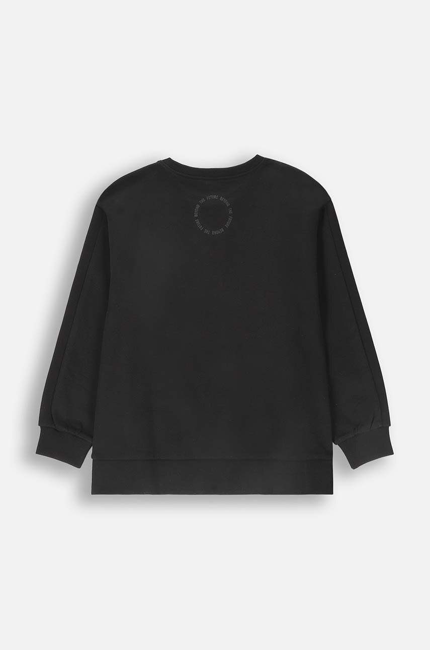 Детская хлопковая кофта Coccodrillo цвет чёрный однотонная EVERYDAY GIRL Детская хлопковая кофта Coccodrillo цвет чёрный однотонная EVERYDAY GIRL