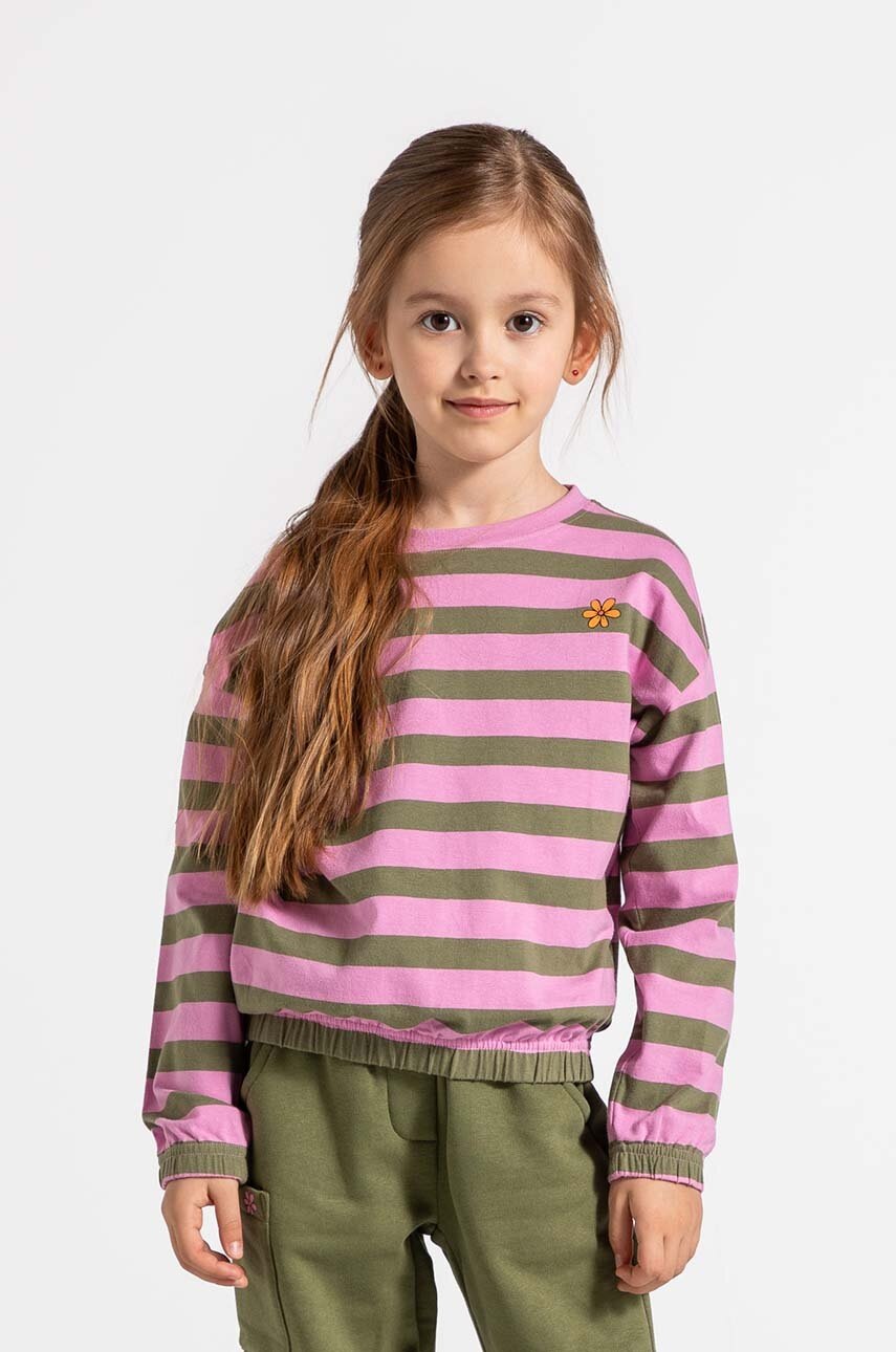 

Детски суичър Coccodrillo в розово с десен MYSTIC NATURE GIRL KIDS, Розов