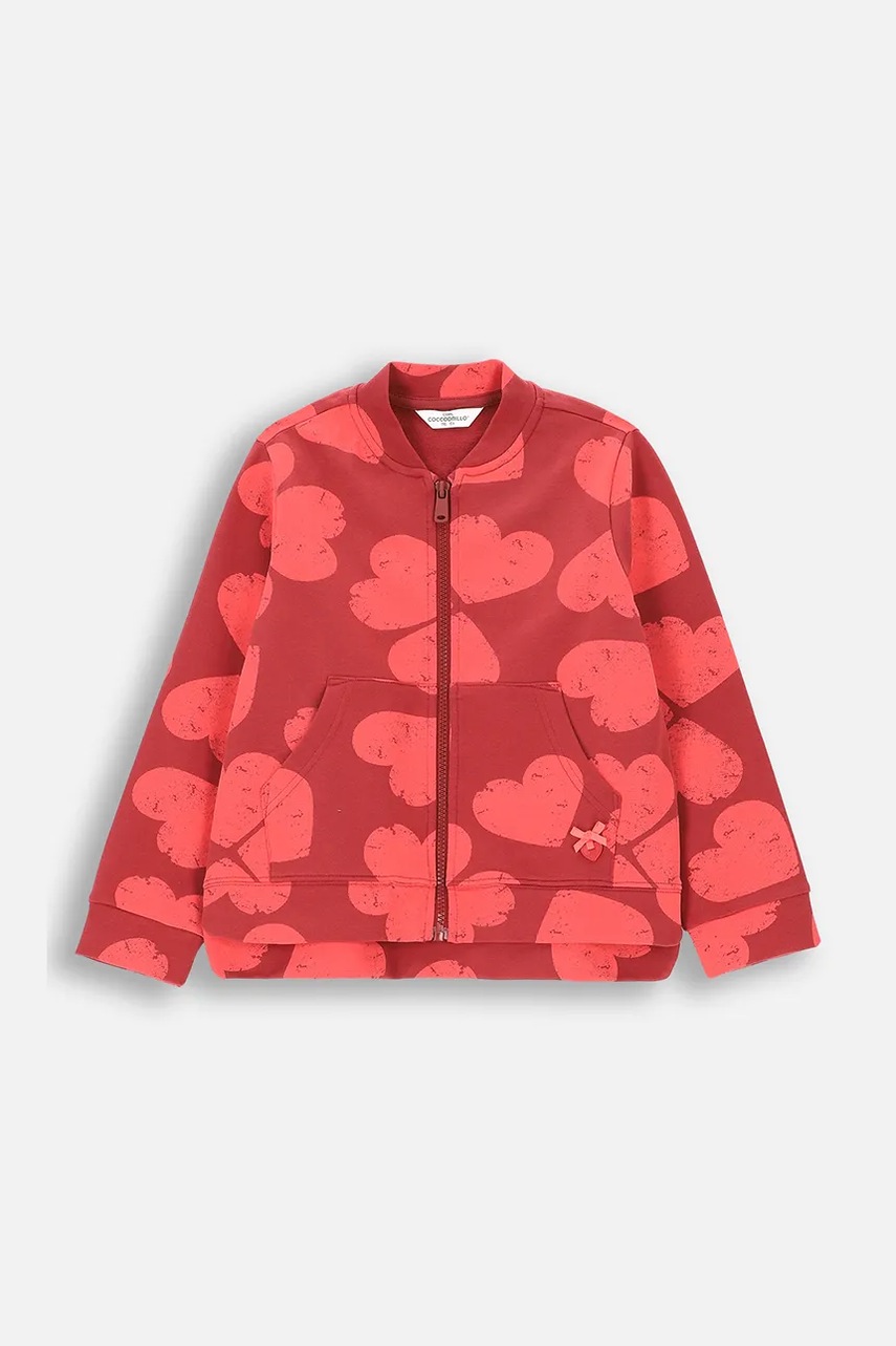 Coccodrillo bluza copii culoarea bordo, modelator, HEARTS GIRL KIDS
