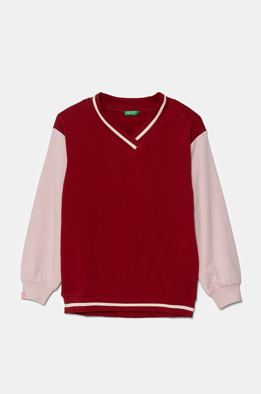 United Colors of Benetton bluza copii culoarea violet, modelator, 32N4C400A United Colors of Benetton bluza copii culoarea violet, modelator, 32N4C400A