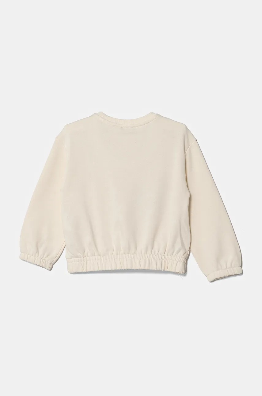 Детская хлопковая кофта United Colors of Benetton цвет бежевый с принтом 3J68G10FE