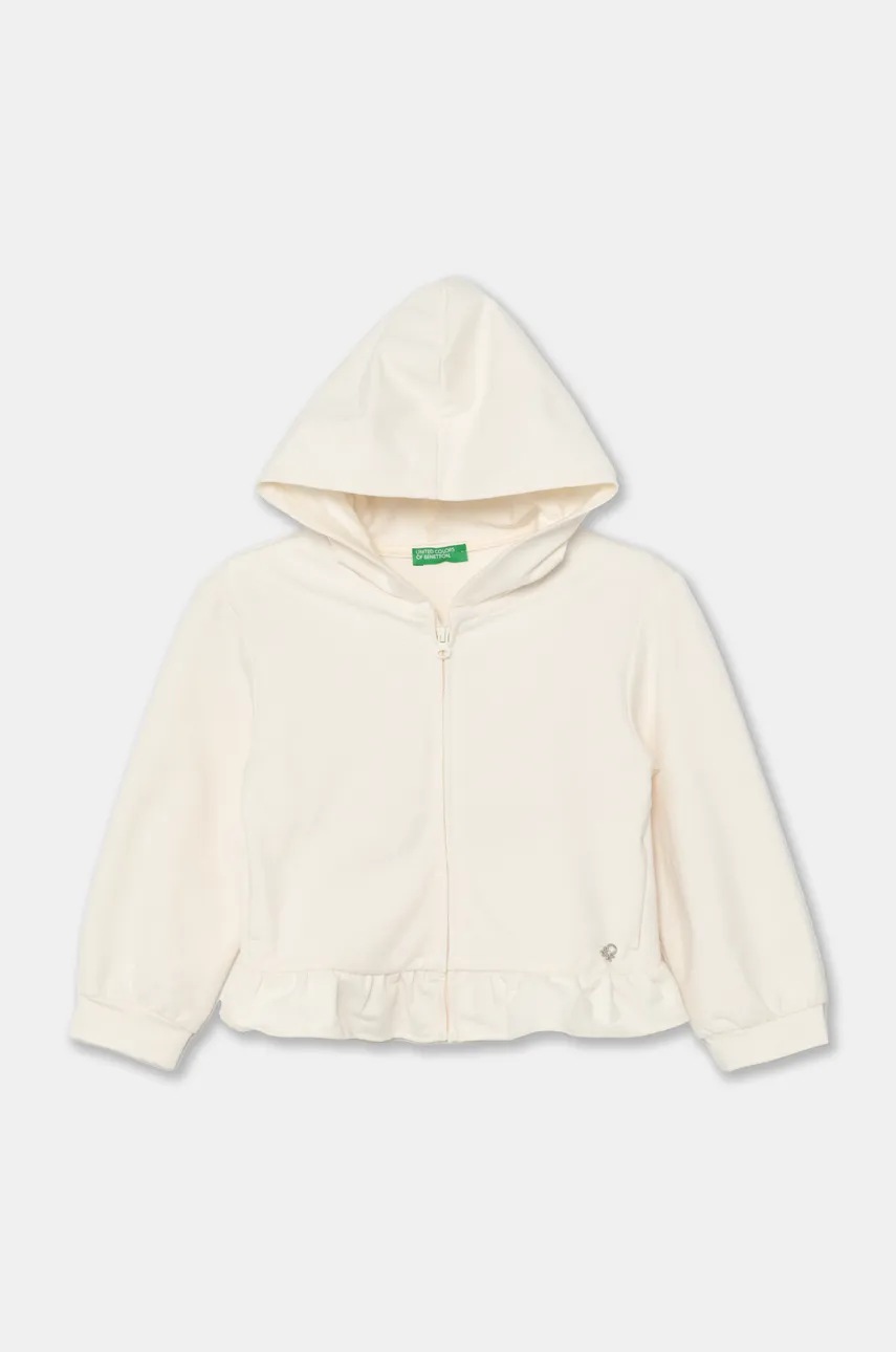

Детски суичър United Colors of Benetton в бежово с качулка с изчистен дизайн 3ORCG503B, Бежов