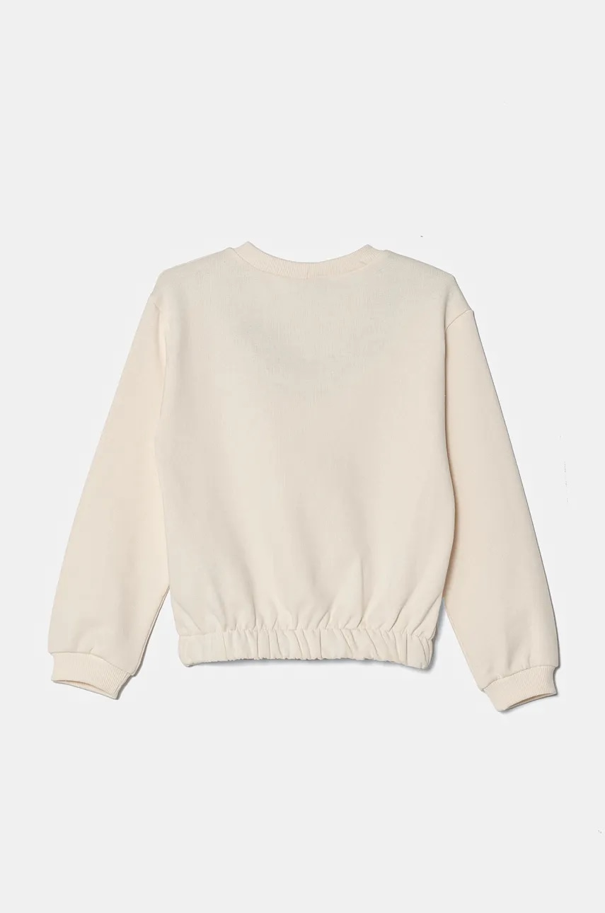 Хлопковая кофта для младенцев United Colors of Benetton цвет бежевый с принтом 3J68G10HI Хлопковая кофта для младенцев United Colors of Benetton цвет бежевый с принтом 3J68G10HI