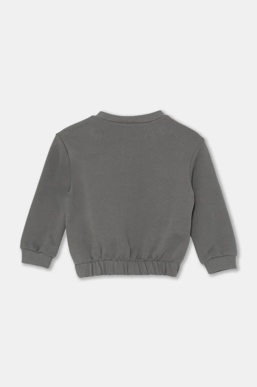 Хлопковая кофта для младенцев United Colors of Benetton цвет серый с принтом 3J68G10HI Хлопковая кофта для младенцев United Colors of Benetton цвет серый с принтом 3J68G10HI