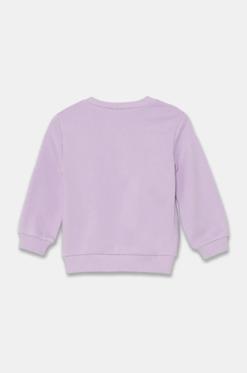 Детская хлопковая кофта United Colors of Benetton цвет фиолетовый с принтом 3J68G10H7 Детская хлопковая кофта United Colors of Benetton цвет фиолетовый с принтом 3J68G10H7