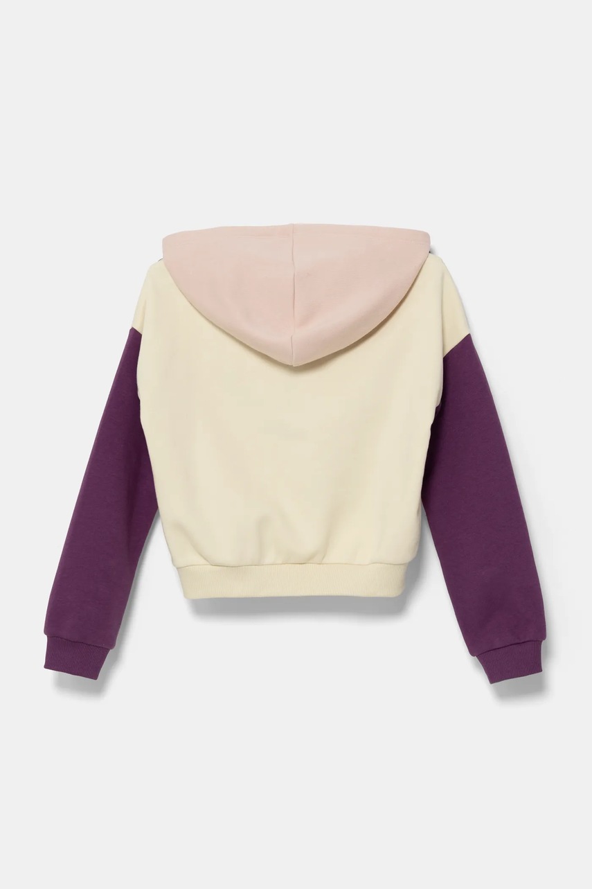 Дитяча кофта United Colors of Benetton колір бежевий з капюшоном з аплікацією 39M2C203W