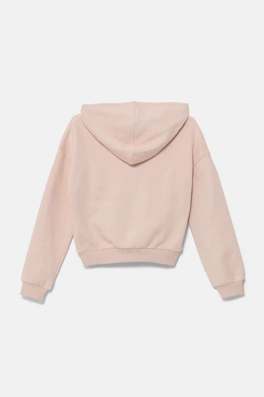 Детская кофта United Colors of Benetton цвет розовый с капюшоном с аппликацией 39M2C203W
