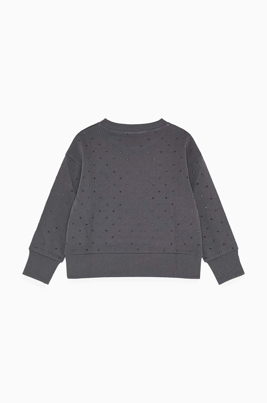 Детская хлопковая кофта Patrizia Pepe J046 цвет бежевый с аппликацией 7M0822 Детская хлопковая кофта Patrizia Pepe J046 цвет бежевый с аппликацией 7M0822