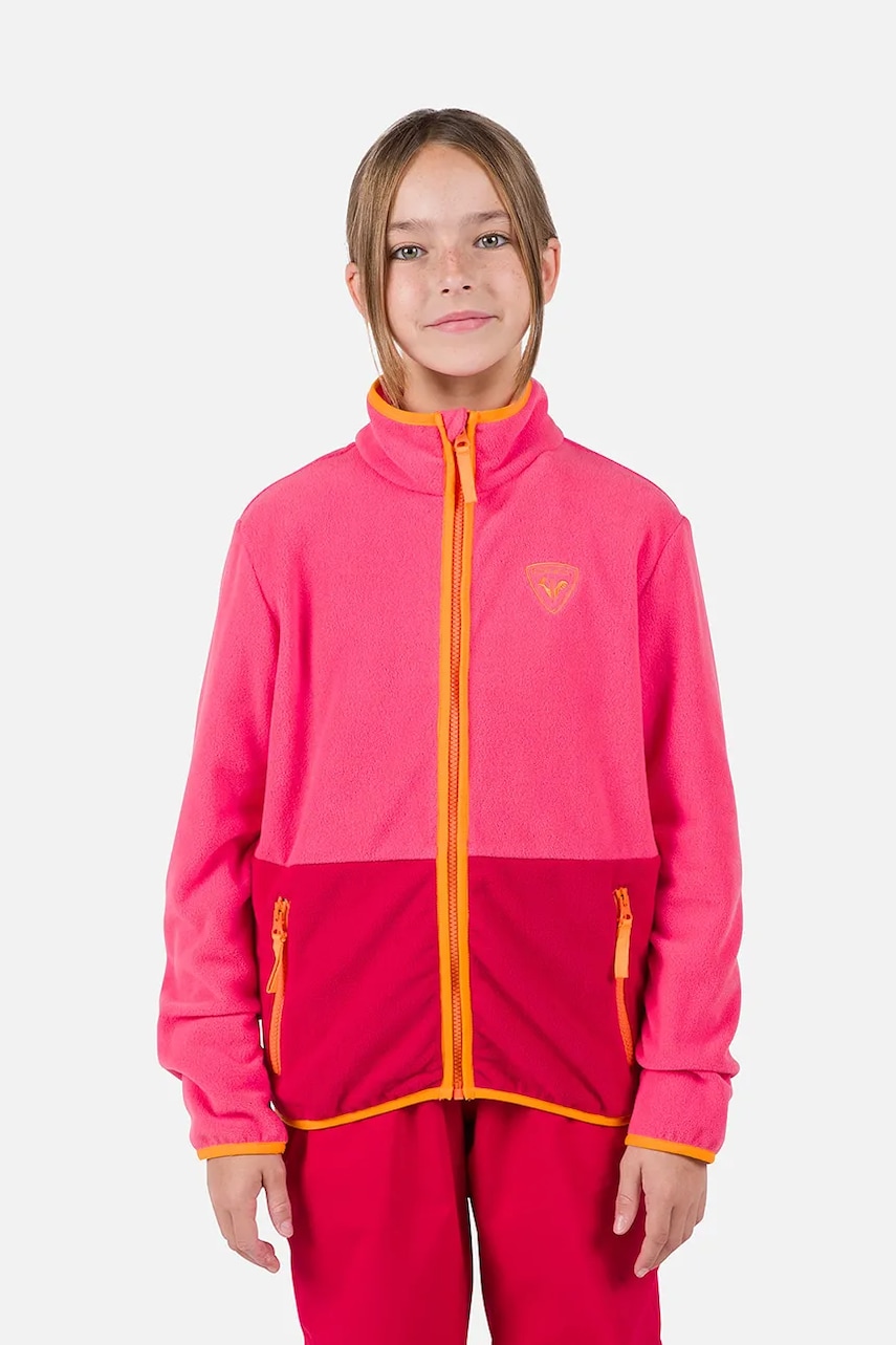 Rossignol hanorac polar pentru copii STRAWPILE culoarea roz, modelator, RLNYL03 Rossignol hanorac polar pentru copii STRAWPILE culoarea roz, modelator, RLNYL03