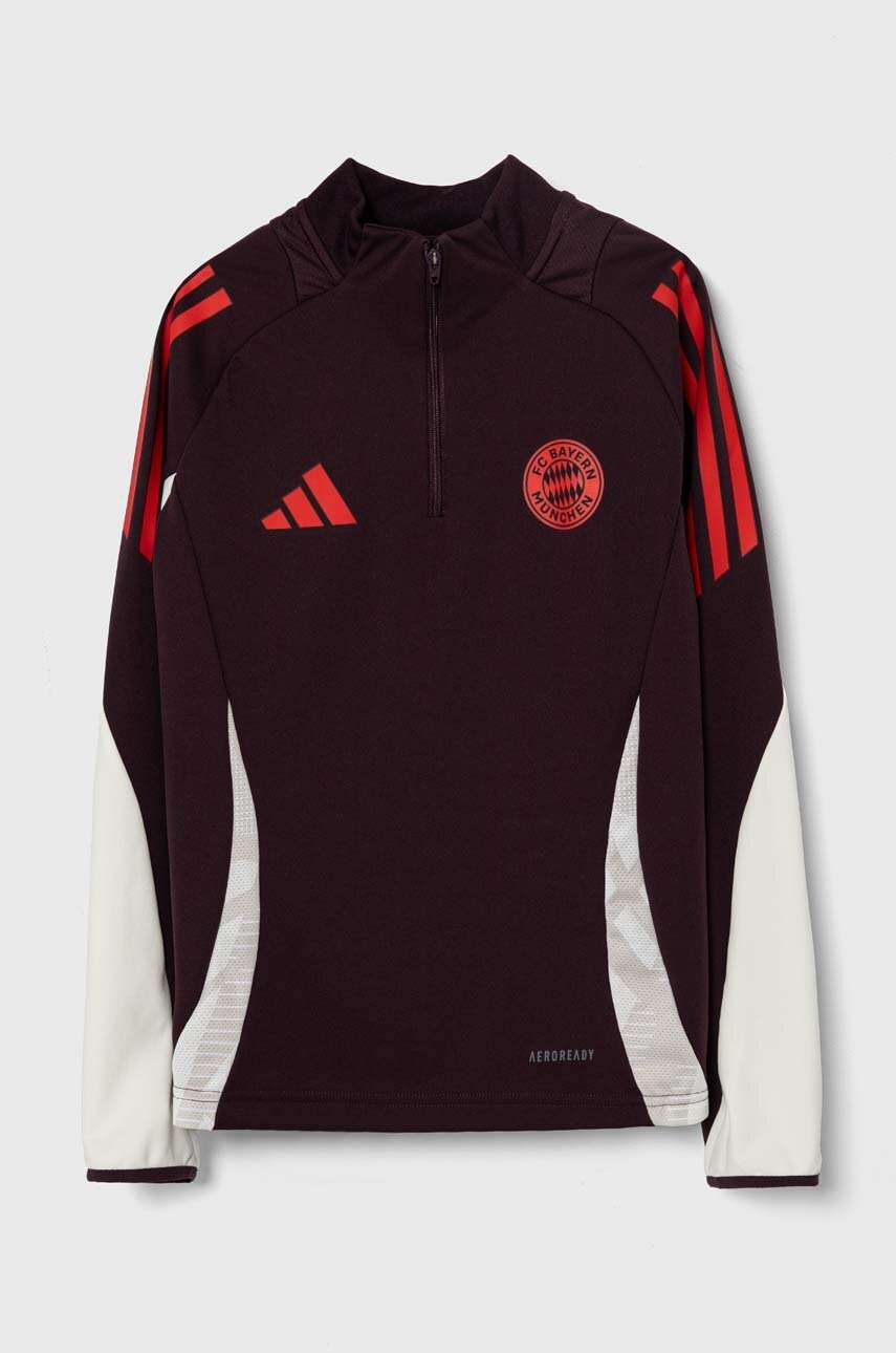 Детская кофта adidas Performance FCB TR TOPY цвет бордовый с принтом IS9930
