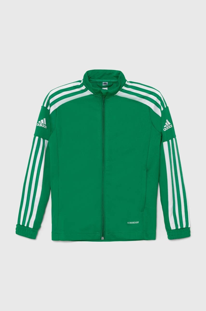 adidas Performance bluza copii SQ21 TRKT culoarea verde, cu imprimeu, GP6456