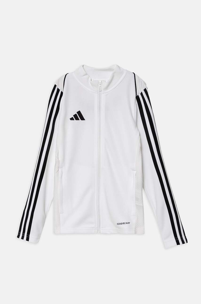 adidas Performance bluza copii TIRO23L TRKTY culoarea alb, cu imprimeu, HS3524 adidas Performance bluza copii TIRO23L TRKTY culoarea alb, cu imprimeu, HS3524